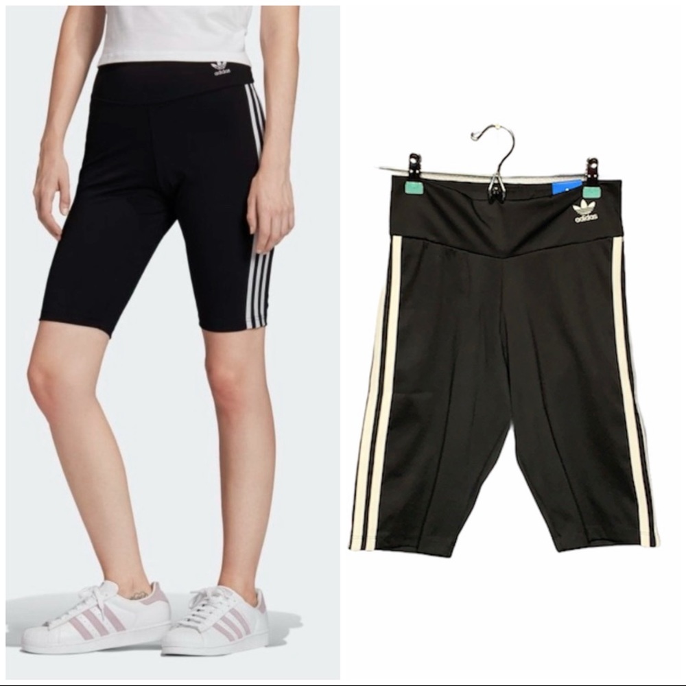 ADIDAS Black High Rise Short Tights Size S